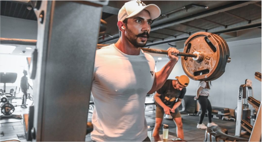 Bharat Singh Walia working out at Bodyzone Gym